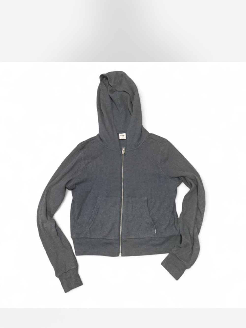 Aritzia TNA waffle zip up